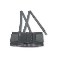 Ergodyne 11386 Ergodyne ProFlex 100 2X Black Economic Spandex Standard Back Support With Rubber Track